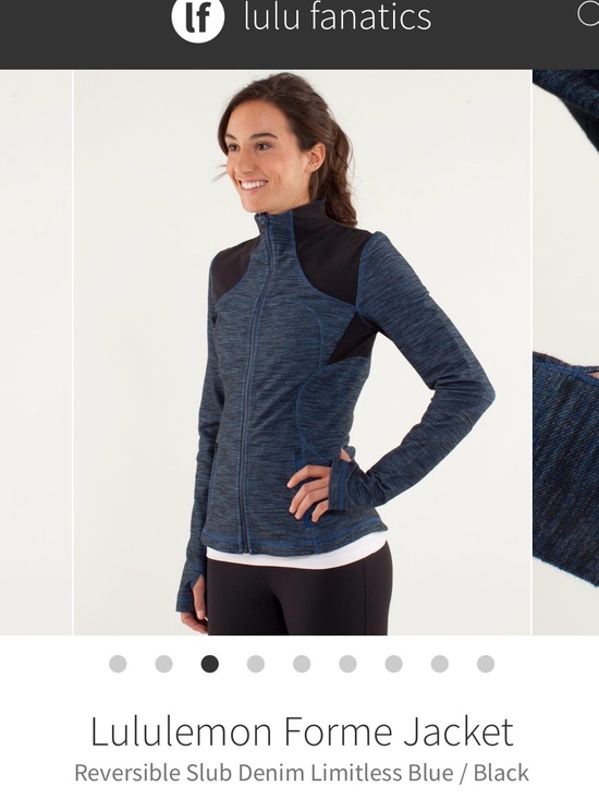 lululemon athletica Jackets & Blazers - lululemon Forme Jacket Reversible Slub Denim Limitless-Blue/Black Size 12 (L/XL)